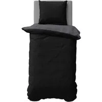 One Home Bettwäsche Doubleface, Satin, 2 teilig, Uni Wende, kühlend weich Sommer, Übergröße