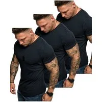 Amaci&Sons T-Shirt 3. TACOMA 3er-Pack T-Shirts (3er-Pack) Herren Basic Oversize T-Shirt mit Rundhalsausschnitt