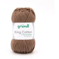 Gründl Wolle King Cotton Baumwollgarn Strickgarn Häkelwolle, 78,00 m (50g Handstrickgarn, Strickwolle, Baumwollmischgarn mit ägyptischer Baumwolle, zum Stricken und Häkeln für Nadelstärke 6 - 7 mm), mit Häkel - Anleitung zum download