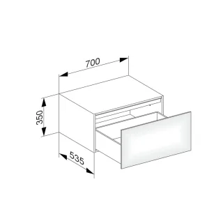 Keuco Sideboard Edition 11 31322, 1 Front-Auszug,cashmere/Glas cashmere sat., 31322280000 31322280000