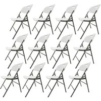 HTI-Living Klappstuhl Klappstuhl 12 Stück Weiß (Set, 12 St), Küchenstuhl Campingstuhl Bestuhlung Events