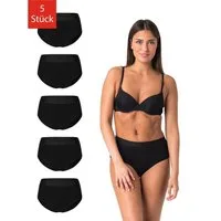 Elsie Taillenslip Unterhosen Damen Hüftslip aus 95% Baumwolle mit Stretch (Packung, 5-St., 5er-Pack) Bequeme Unterwäsche Frauen mit Hohe Taille Slip Damen