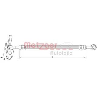 Metzger Bremsschlauch vorne links Hyundai Santa Fe 2