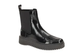 Clarks Damen Stiefeletten 26185509 4 TORHILL Maple Schwarz bequeme Chelsea Boots