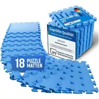 NEOLYMP Bodenmatte Robuste Bodenschutzmatte - Fitness - Schutzmatte Boden - Fitnessmatte (18 Puzzlestücke inkl. Randteile, 18 Schutzmatten Boden inklusive Randstücke - Puzzletechnik Sportmatte), Schützt Fußboden, EVA Matte, Studioqualität, Anti-Rutsc
