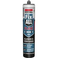 SOUDAL Montagekleber Fix ALL Flexi Universalkleber Dichtstoff Kleben & Verfugen - 470 g, Flexibler Hybridkleber für Kleben & Verfugen in Grau