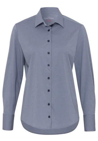 pure - PURE- Functional Bluse Langarm blau - Gr. - XS