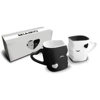 MiaMio Kaffeeservice Küssende Tassen Geschenk Set, Kaffeetassen«, Keramik (2-tlg)