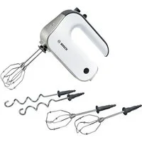 BOSCH Handmixer Styline MFQ4835DE, 2x Rührbesen, Knethaken Edelst., 5 Stufen, weiß, 575 W, Turbotaste, ergon. Soft-Touch-Griff, Made in Europe