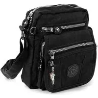 BAG STREET Umhängetasche Bag Street Damen Herren Umhängetasche (Umhängetasche), Damen, Herren Umhängetasche Nylon, schwarz ca. 15cm x ca. 18cm