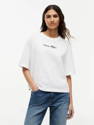 CLASSIC SCRIPT TRAPEZE TEE Ecru - Gr. - M