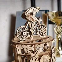 UGEARS Modellbausatz Automaton Fahrradfahrer aus Holz, (189-tlg)