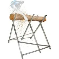 Bituxx Sägebock Bituxx Sägebock mit 3 Stammhalter, 150 kg max. Belastbarkeit, 26 cm max. Stammdurchmesser, (MS-19411)