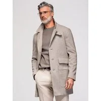 OMBRE Langmantel Einreihiger Herrenmantel mit Taschen