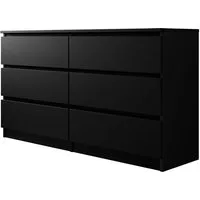 MIRJAN24 Kommode Malwa M6 140 (mit 6 Schubladen), grifflose Öffnungssystem, geräumiger Schubladen
