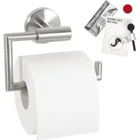 bremermann Toilettenpapierhalter Bad-Serie PIAZZA - inkl. Klebeset aus Edelstahl matt