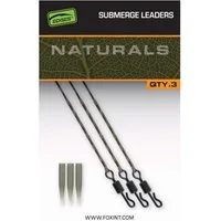 FOX International Karpfenhaken Fox Naturals Submerged Leaders 40lb 75cm - 3 Karpfenvorfächer