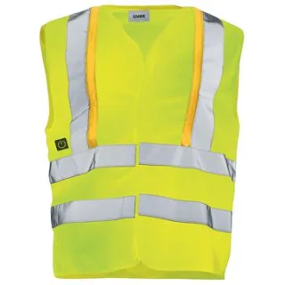 uvex protection flash Warnweste - aktiver Warnschutz mit Schalter gelb XL - 1732312