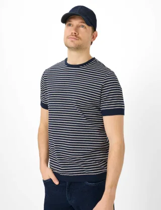Brax Herren Shirt Style TREVOR navy, dunkelblau, Gr. 4XL