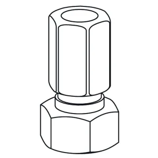KWC Klemmverschraubung mit RV 1/2x15, chromeline 1/2"x15mm,532479 532479