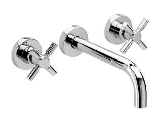 Herzbach LIVING stilo Waschtischarmatur farbset brücke auslauf 210 chrom, 14.959000.2.01 14.959000.2.01