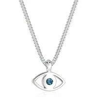Elli Collierkettchen Evil Eye Glas Kristalle Blau 925 Sterling Silber