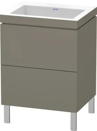 Duravit L-Cube c-bonded Set bodenstehend Flanell Grau Seidenmatt 600x480x698 mm - LC6936N9090 LC6936N9090