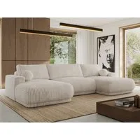 MKS MÖBEL Ecksofa RINA U, Set, Sofa mit Schlaffunktion und Bettkasten, DL-Automat, HR-Schaum, Wellenfederung, Schlaffunktion, Bettkasten