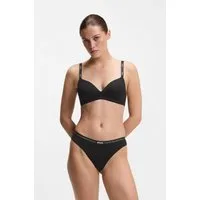 BOSS Triangel-BH TRIANGLE PADDED CI mit BOSS Schriftzug auf den Trägern