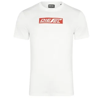 Weisses T-Shirt mit Diesel-Pfeil-Logo