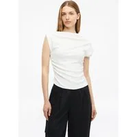 s.Oliver Muscleshirt T-Shirt T-Shirt mit Raffung und asymmetrischer Schulter
