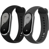 kwmobile Uhrenarmband 2x Uhrenarmband für Xiaomi Mi Band 10 / Mi Band 9 / 8 Armband, Fitnesstracker Band Set aus TPU Silikon - Ersatzarmband Smartwatch