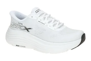 Skechers 129473 WBK MAX CUSHIONING Sportschuhe wei?/schwarz-NATURAL ROCKER Tech