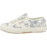Superga 2750 Toile De Jouy Damen Sneaker Turnschuhe, Sportschuhe, Freizeitschuhe, Halbschuhe, Schnürschuhe