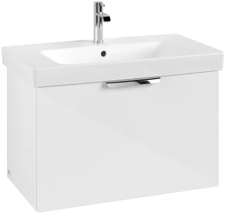 Villeroy & Boch Set LineUp 800mm mit Spiegelschrank Glossy White S00806DHR1