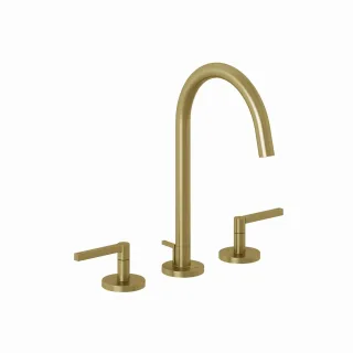 Kludi NOVA FONTE Waschtischarmatur PURISTIC Dreilochmontage Brushed Gold, 20143N015 20143N015