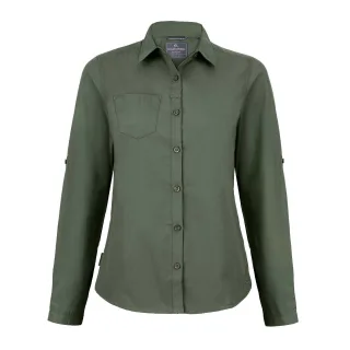 Craghoppers - "Kiwi" Hemd für Damen, Langärmlig (Dunkles Zedern-Grün)