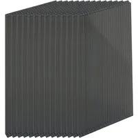 relaxdays Doppelstegplatte Set 6mm, 0.6 mm, 10.25 m², (14-St), 14er Pack