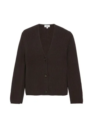 s.Oliver Red Label - Strickjacke mit V-Ausschnitt braun - Gr. - 34