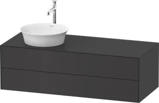 Duravit White Tulip Konsolenwaschtischunterbau wandhängend Graphit Seidenmatt 1300x550x408 mm - WT49 WT4987L5858