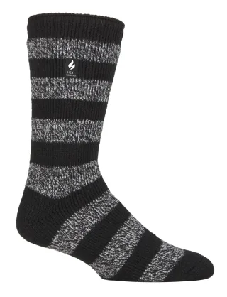 Wärmehalter - Extra dicke Herren-Thermosocken für den Winter | Warme flauschige Fleece-Isoliersocken | Geschenke für Männer - Schwarz / Holzkohle (Palmero)
