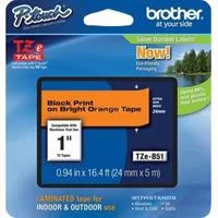 TZe-B51, Schriftband 24 mm, Schwarz auf Signal-Orange