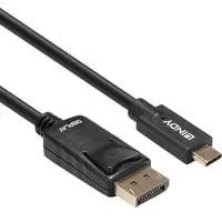 USB Adapterkabel, USB-C Stecker > DisplayPort Stecker schwarz, 10 Meter, + HDR