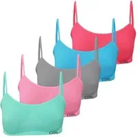 LOREZA Bustier 5er Set Mädchen Bustier - Nahtlos Mikrofaser - Bunt (Set, 5-tlg., 5er-Pack)