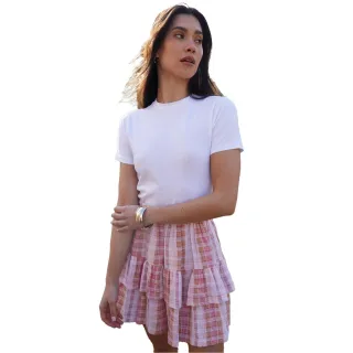 Threadbare - Minirock für Damen, Vichykaro, Regulär (Pink)
