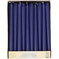 PAPSTAR Spitzkerze Leuchterkerzen Ø 2,2 cm, 25 cm dunkelblau 50 Stk
