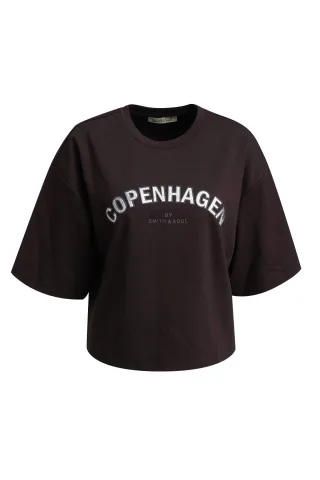 Smith&Soul - Boxy Sweat Half Sleeve Metallic Application - Gr. - M
