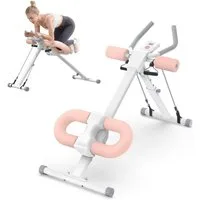 Warmounts Bauchtrainer verstellbares Ab Workout Gerät Ab Roller mit Knieschutz, Bauchtrainer für Bauch klappbar, Hause Gym Fitness