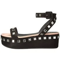 GIUSEPPE ZANOTTI DESIGN Sandalen Sandaletten Plateau schwarz Glitzer Designer Plateausandale