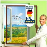 KESSER Insektenschutz-Fensterrahmen Fliegenschutzgitter für Fenster mit Aluminium Rahmen Fliegengitter, Mückengitter, Moskitonetz, Spannrahmen, ohne Bohren und Schrauben